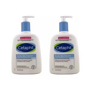 2 Pack Cetaphil Gentle Skin Cleanser Dry to Normal Sensitive 16 fl oz/473 mL